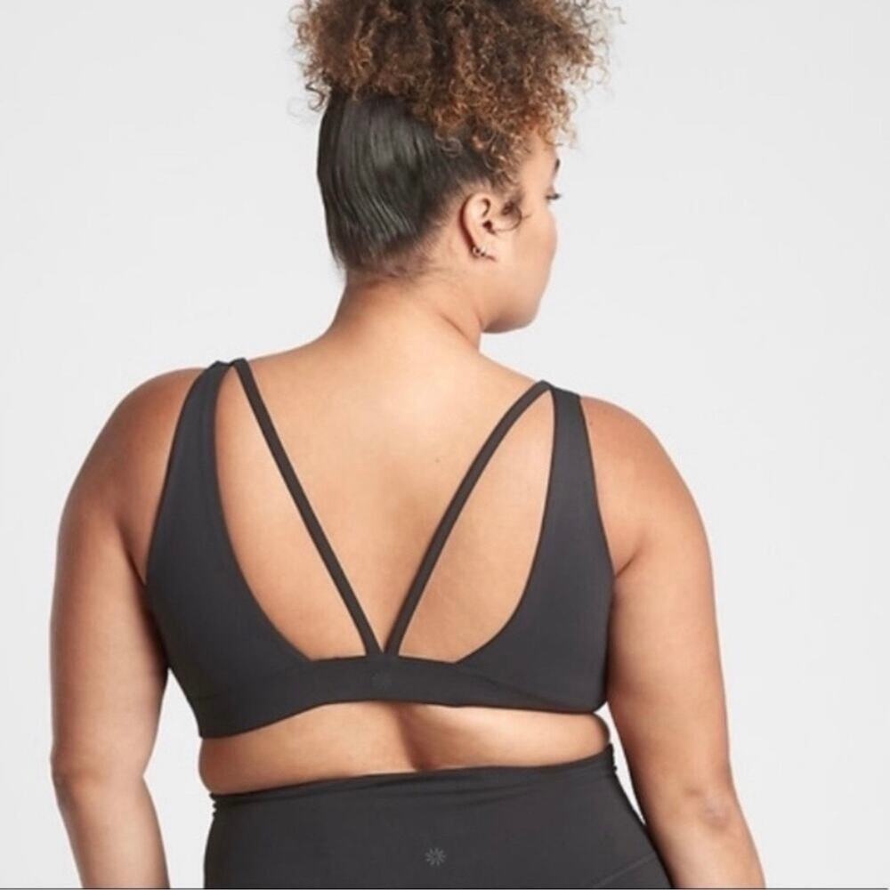 Athleta Exhale Sports Bra D-DD Black 1X 531139